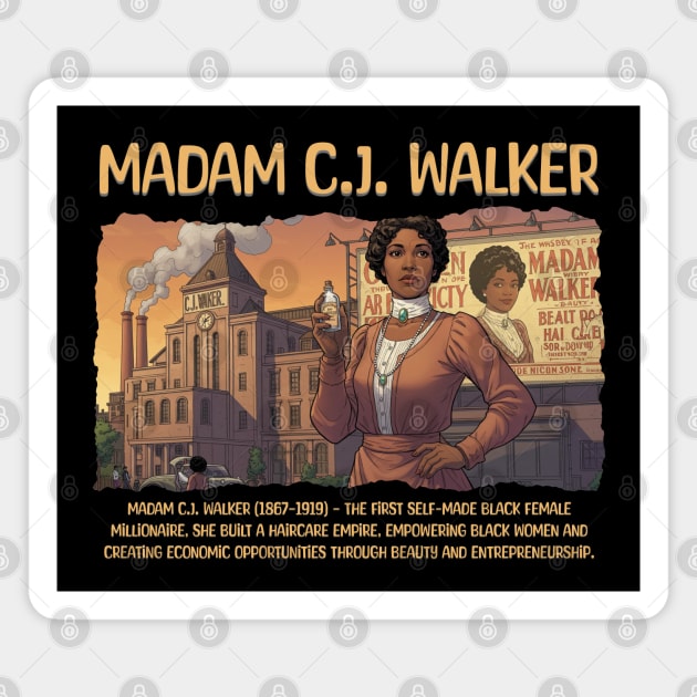Madam C.J. Walker Magnet by UrbanLifeApparel